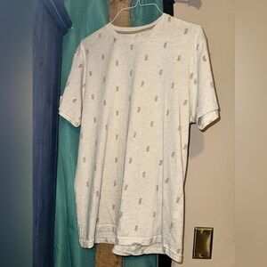 Men's Light tan Pineapple Print Crewneck T-Shirt